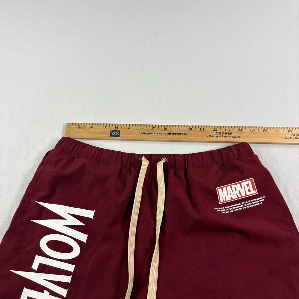 Darc Sport Wolverine Shorts Mens Large Red Marvel Hero Elite Athletic Lined